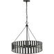 Stella 6 Light 24 inch Matte Black Chandelier Ceiling Light
